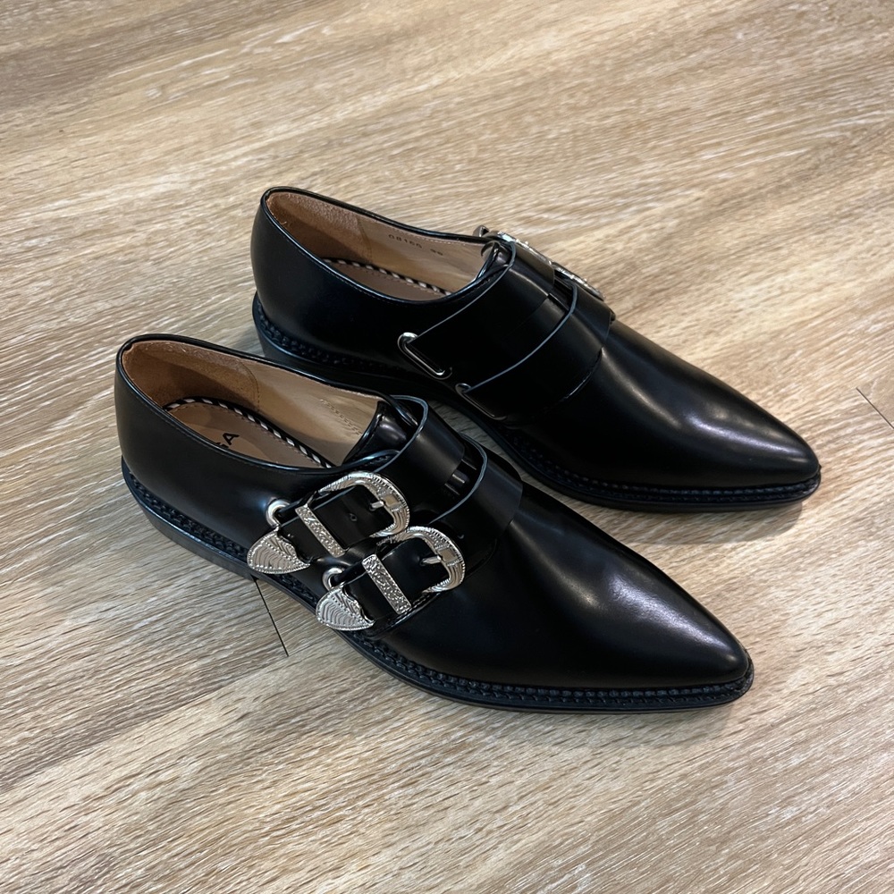 toga pulla shoes AJ792 black pollo western Oxford